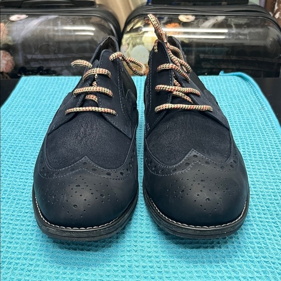 Sandro Moscoloni Navy and Black Wing Tip Derby’s main image 5